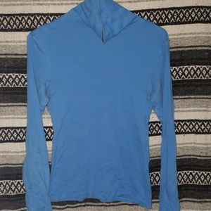 Blue Long Sleeved Turtle Neck